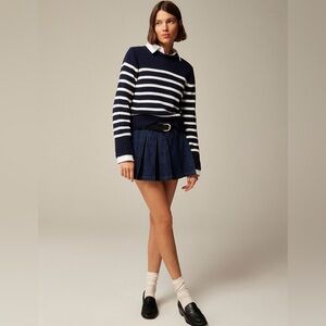 J Crew Heritage Cotton Rollneck Sweater in Stripe
